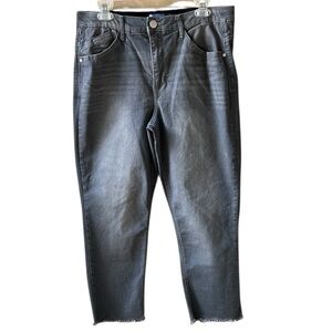 Democracy Ab Solution 14 Gray Distressed Capri Jeans